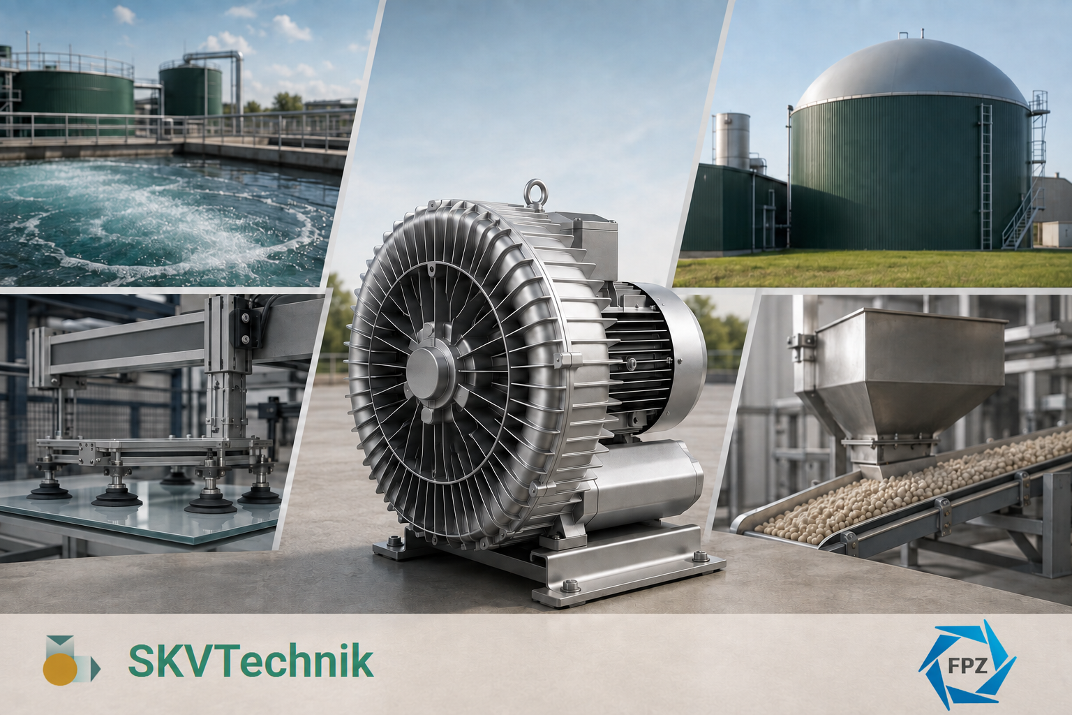 Anwendungsfälle für Seitenkanalverdichter in Wasseraufbereitung, Biogas, Vakuumheben und pneumatischer Förderung